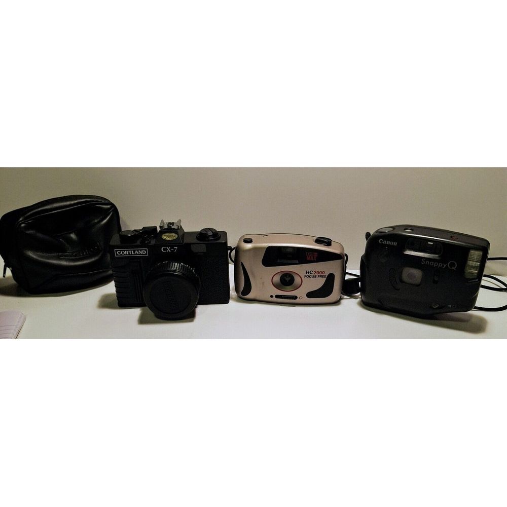 Lot Of 3 vintage cameras Cortland Ds Max Cannon Snappy As Is